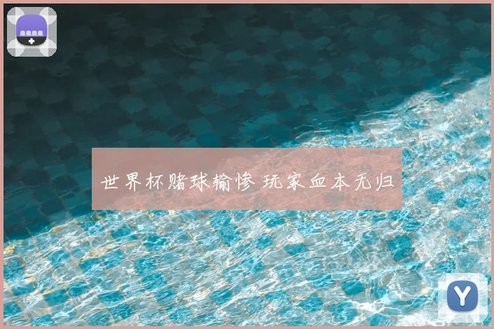 世界杯赌球输惨 玩家血本无归