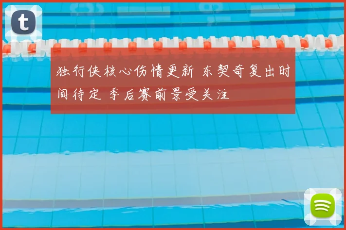 独行侠核心伤情更新 东契奇复出时间待定 季后赛前景受关注